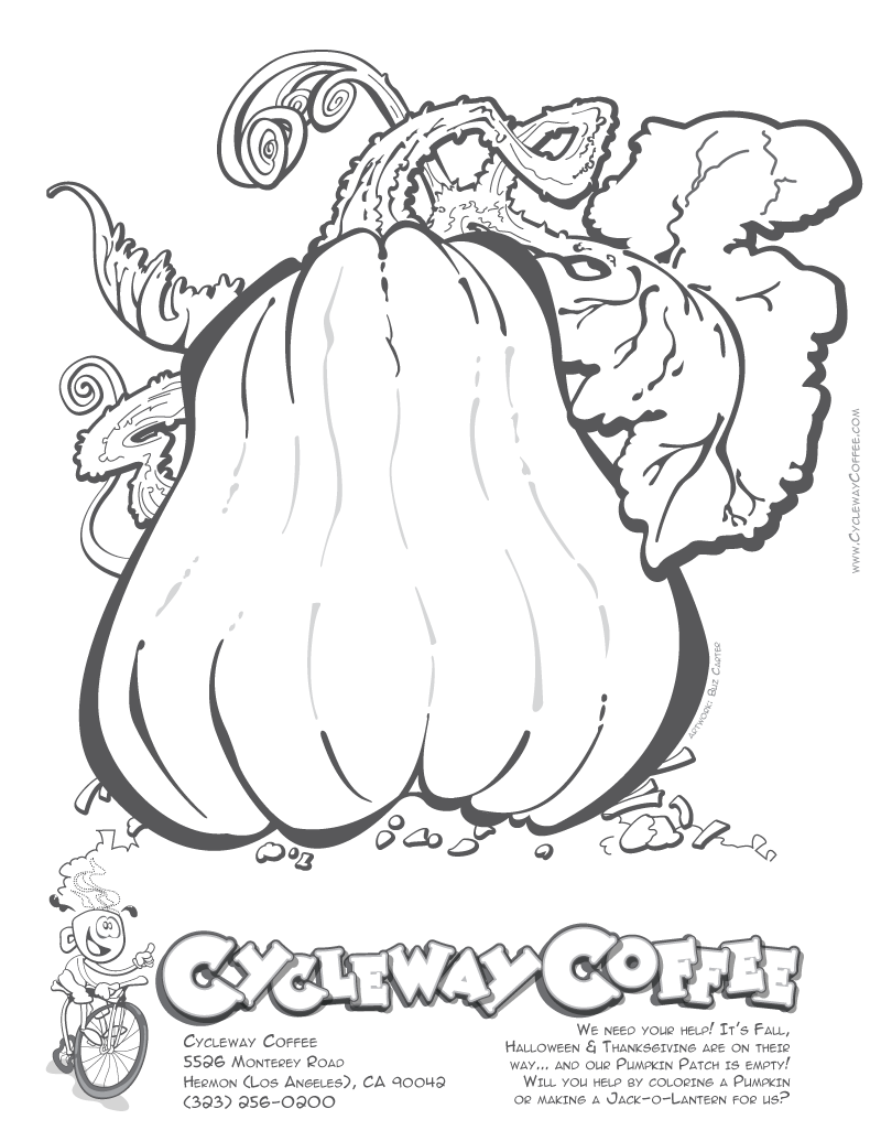 Halloween Jack 'o Lantern Pumpkin Coloring Page