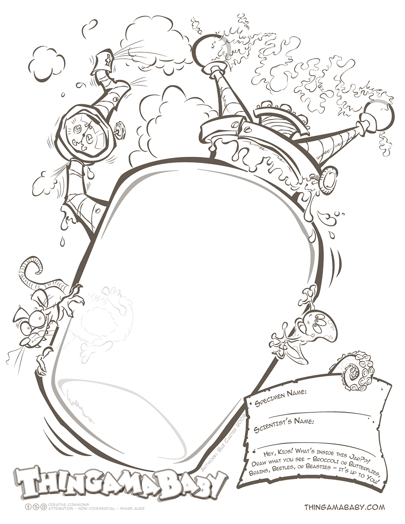 Coloring Page "Thing In A Jar"
