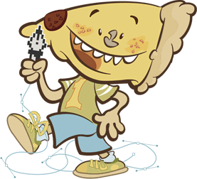 Toothie Pizza Slice Mascot
